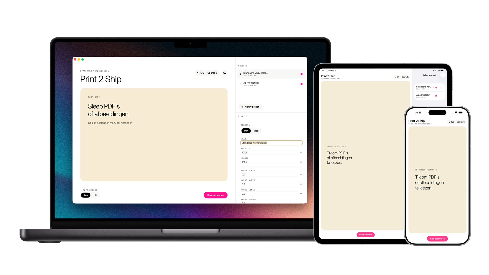 Print 2 Ship op Mac, iPad en iPhone